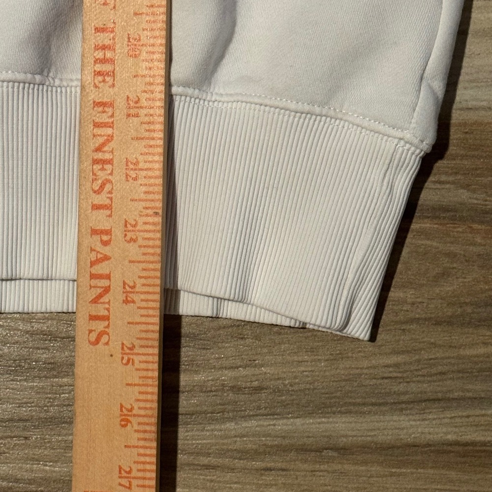 Nike Sportswear Essential Crewneck Sweatshirt White Mini Swoosh XS Oversized - Picture 6 of 9